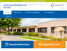 Tablet Screenshot of golfcresthealthcare.com